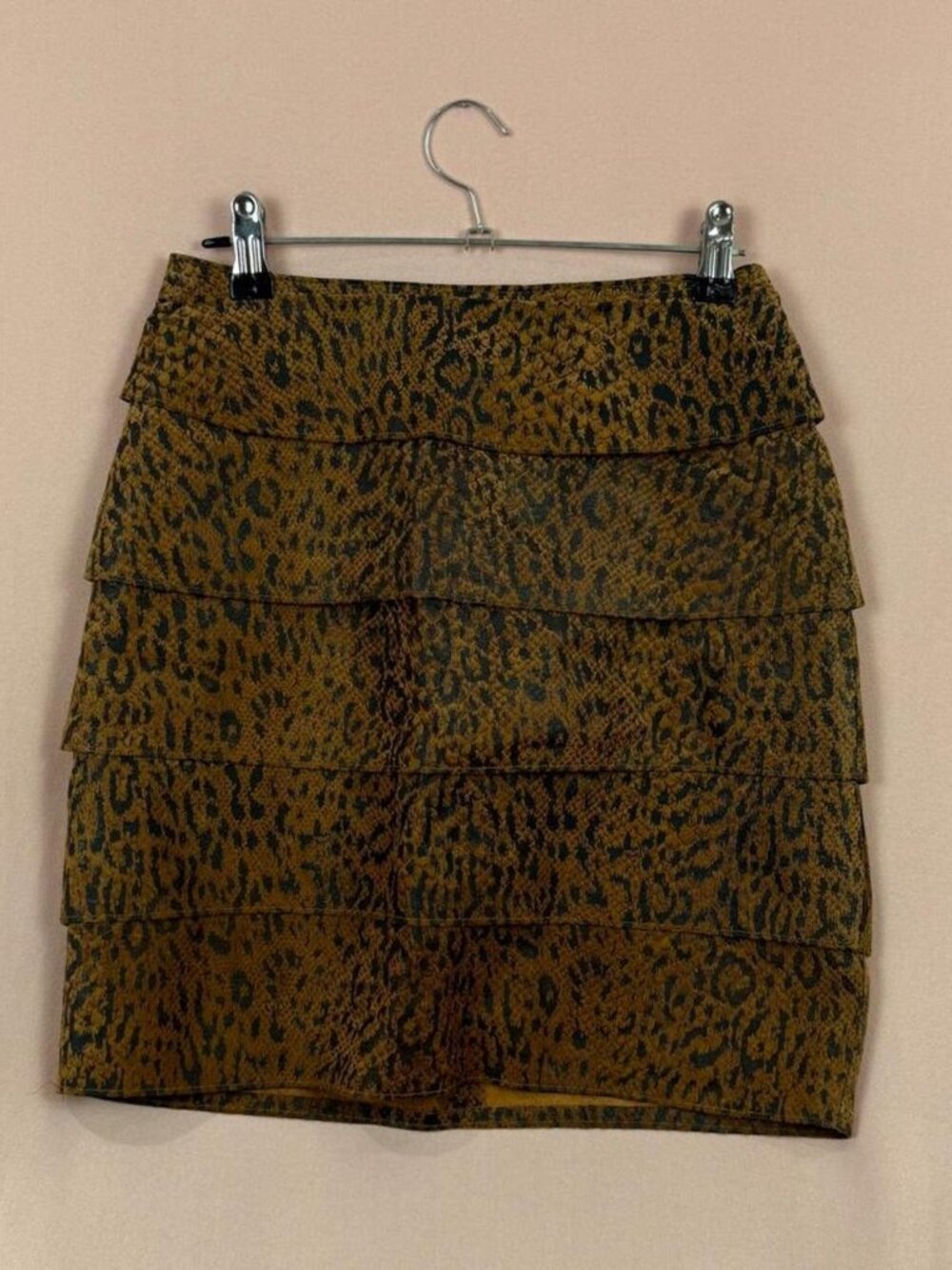 Vintage Danier Tiered Leather Skirt